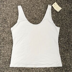 Double Lined White Women's Tank Top